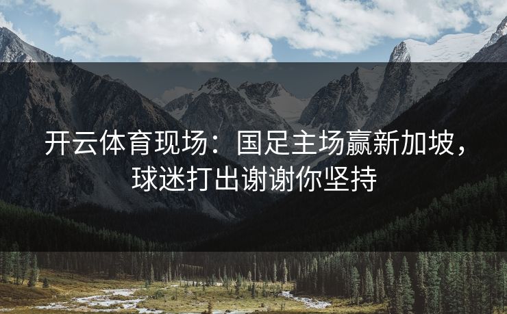 开云体育现场：国足主场赢新加坡，球迷打出谢谢你坚持